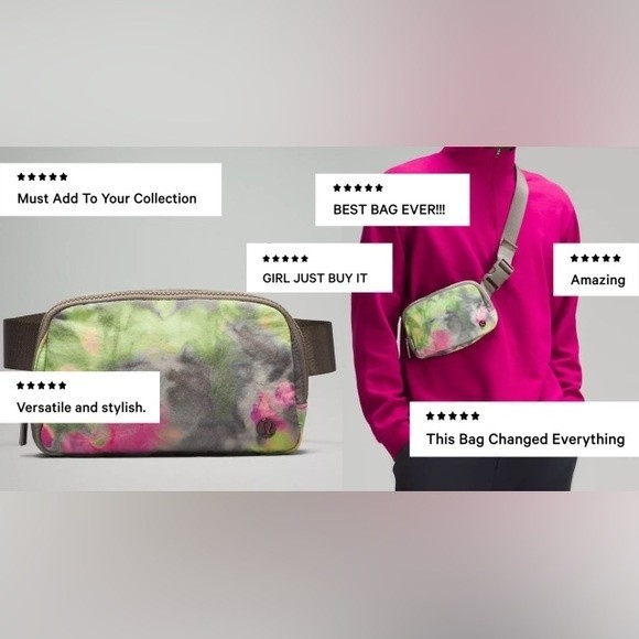 Lululemon Everywhere Belt Bag 1L Water Repellent NWT Fanny Pack Hyper Tie Dye - Picture 6 of 9